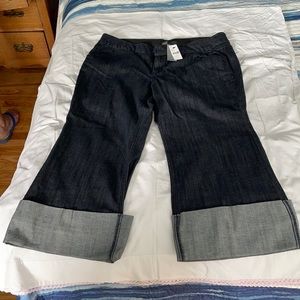 Lane bryant wide leg denim capris, size 18.